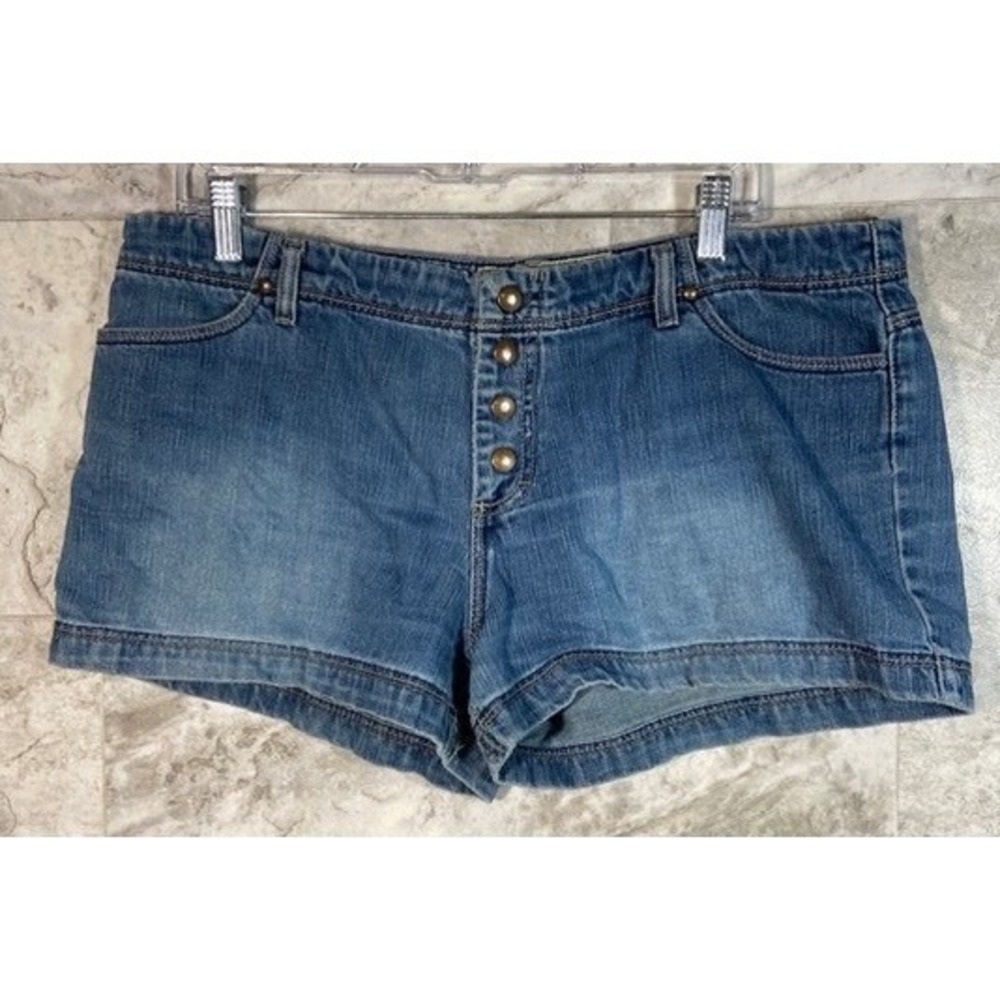 American Eagle Outfitters Women's Low Rise Cutoff Denim Shorts Waist 37" Y2K